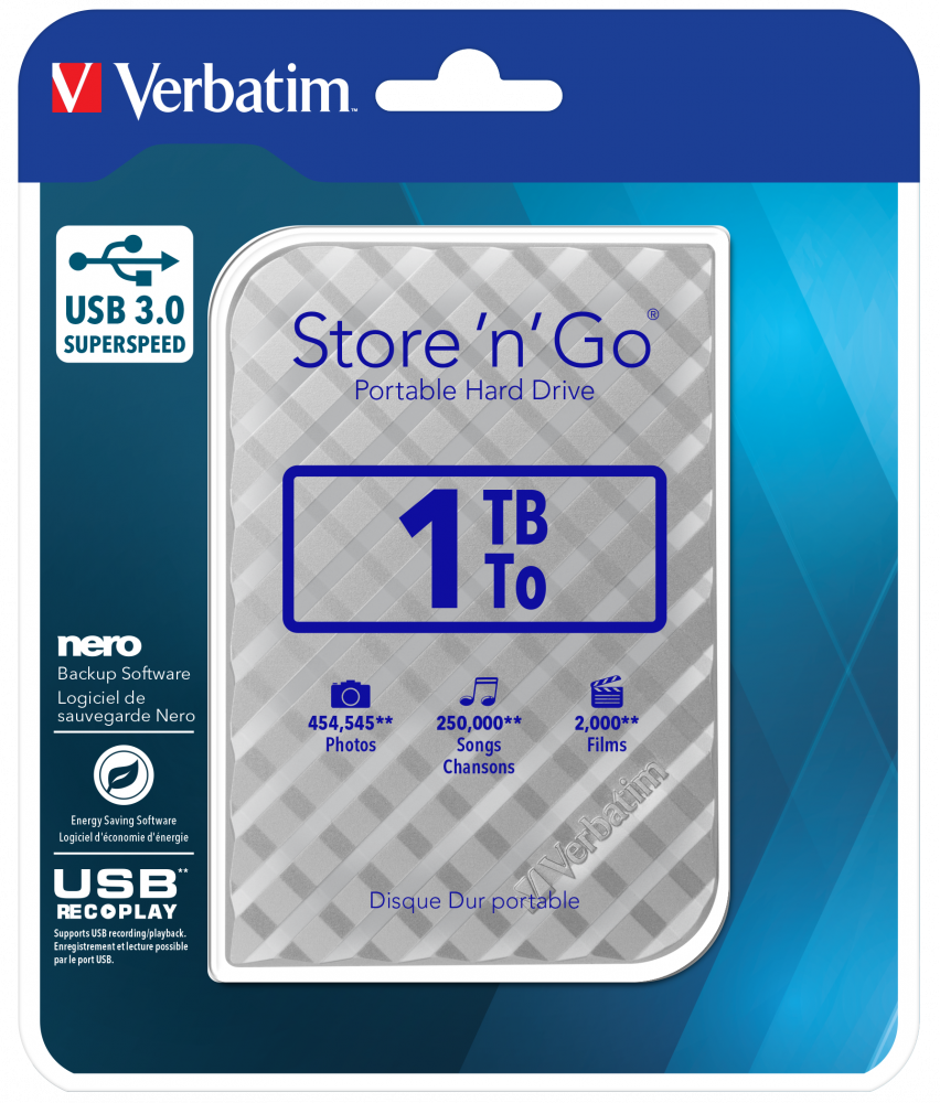 Store 'n' Go USB 3.0 Disque dur portable 1 To, Argenté