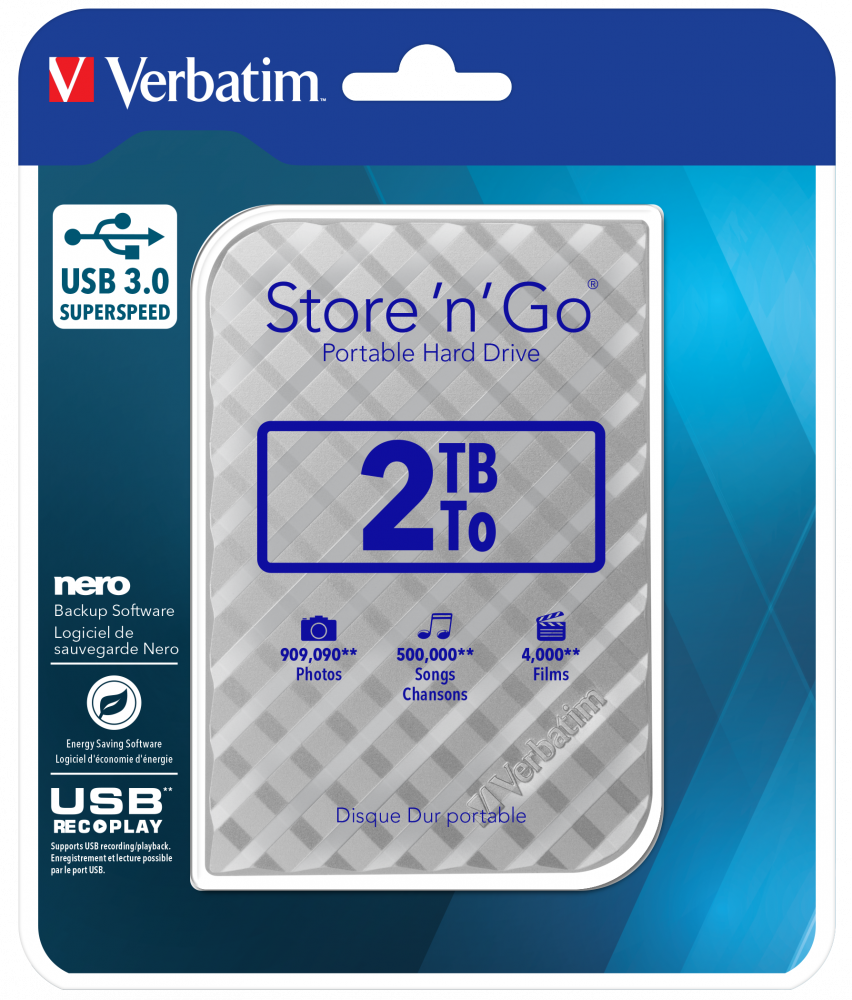 Store 'n' Go USB 3.0 Disque dur portable 2 To, Argenté