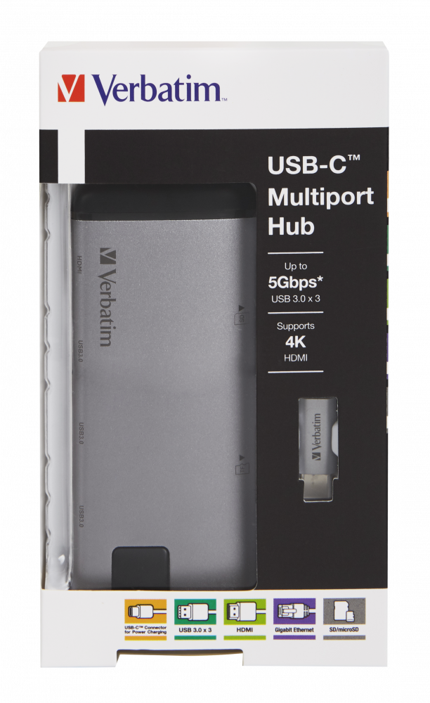 Hub multiport USB-C™ USB 3.0 | HDMI | Gigabit Ethernet | SD/microSD