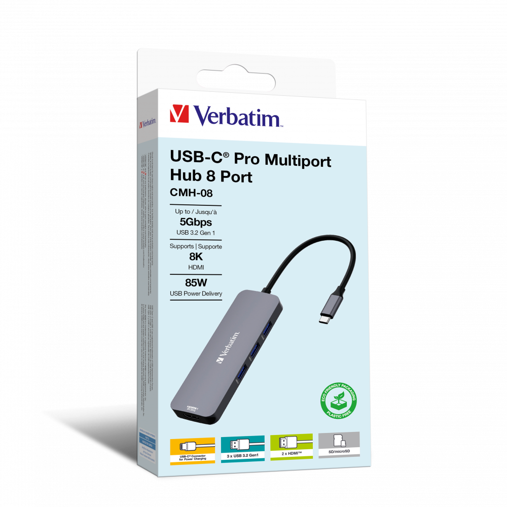 Hub Pro Multiports USB-C CMH-08 : 8 ports
