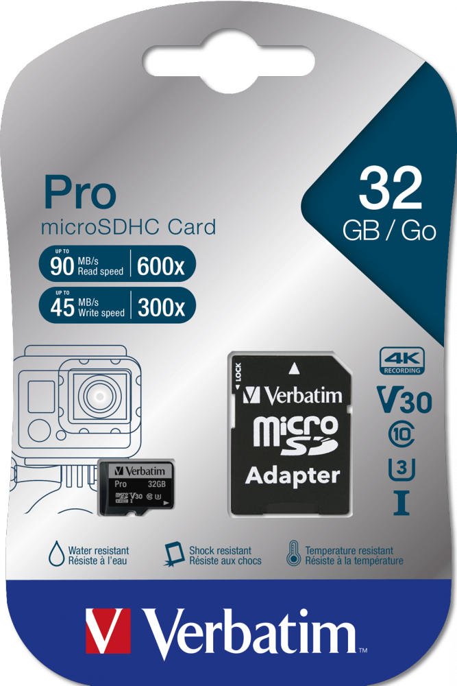 Pro U3 32GB Micro SDHC Card