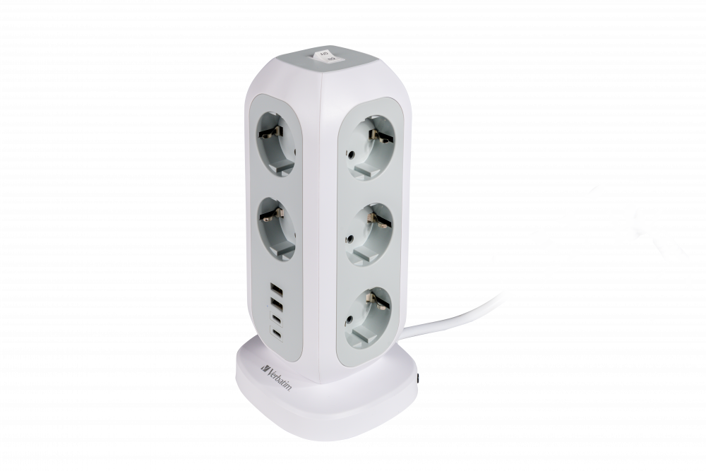 EU Multi Plug Power Tower EUPT-01 With 11 AC outlets, 2 x USB-C & 2 x USB-A