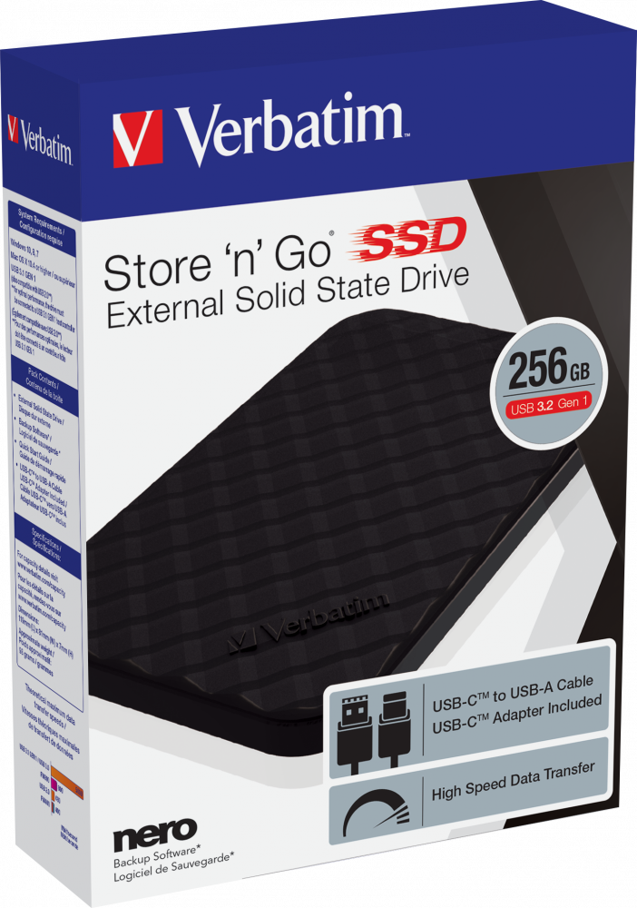 Disque SSD portable Store 'n' Go USB 3.2 Gén 1 256 Go