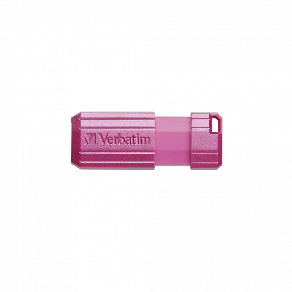 Micro-clé USB PinStripe de 64 Go rose fuchsia