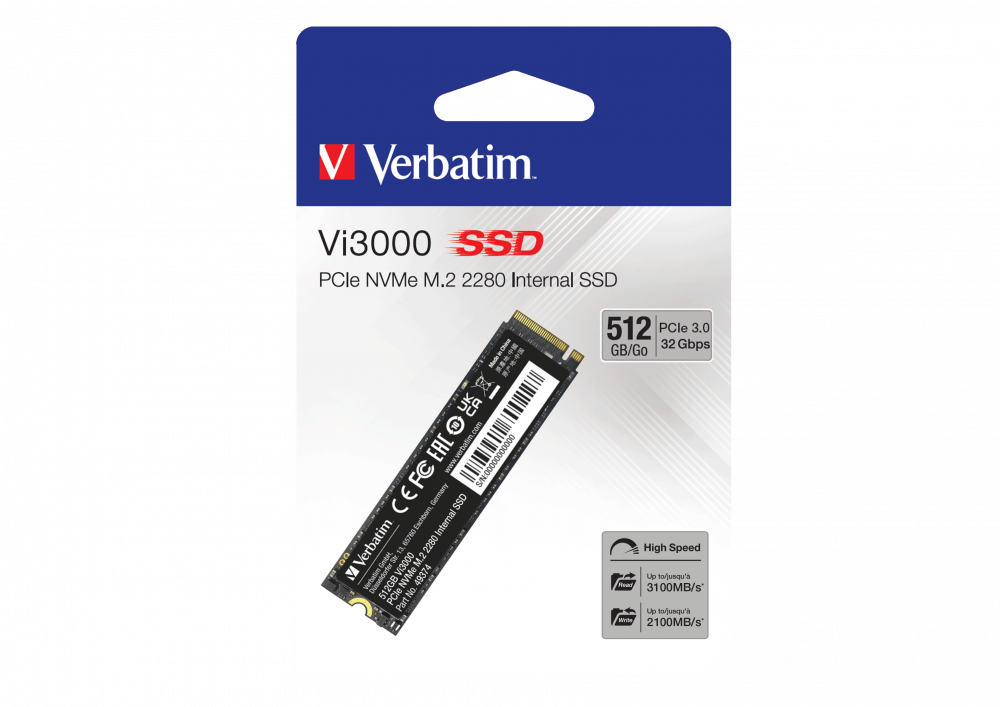 SSD Vi3000 PCIe NVMe™ M.2 512 Go